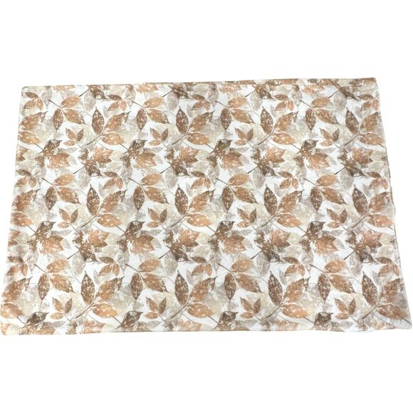 Minky Couture Plush Autumn Leaves Print Standard Size Pillowcase Soft - Picture 2 of 8